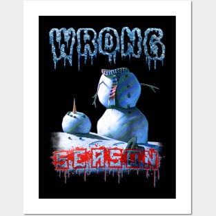 Halloween Wrong Season Snowman Posters and Art